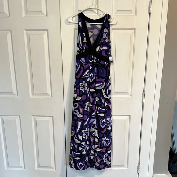 NWT MSK purple and black dress size small - Picture 1 of 4